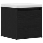 vidaXL Commode Chêne noir 40 5 x 40 x 40 cm Bois d'ingénierie
