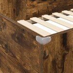 vidaXL Cadre de lit superposé avec bureau Chêne fumé 80 x 200 cm