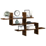 vidaXL Étagère murale chêne fumé 124 5x18x60 5 cm bois d'ingénierie