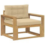 vidaXL Sofa de milieu extérieur Polyester Blanc