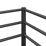 VidaXL Lit superposé sans matelas noir 90x200 cm acier