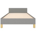 vidaXL Cadre de lit sans matelas gris clair 80x200 cm tissu