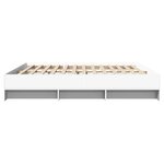 vidaXL Cadre de lit sans matelas blanc 180x200 cm bois d'ingénierie