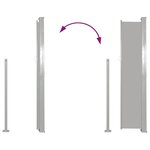 vidaXL Auvent latéral rétractable de patio 170x300 cm Gris