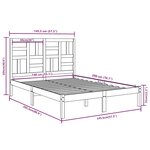 vidaXL Cadre de lit sans matelas blanc bois massif 140x200 cm