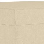 vidaXL Repose-pied Crème 70x55x41 cm Tissu