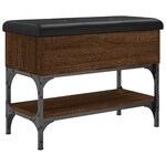 vidaXL Banc à chaussures chêne marron 62x32x45 cm bois d'ingénierie