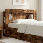 vidaXL Cabinet de Tête de Lit Chêne fumé Bois d’ingénierie