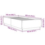 vidaXL Cadre de lit sans matelas noir 100x200 cm