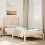 vidaXL Cadre de lit extra long sans matelas 100x220 cm bois massif