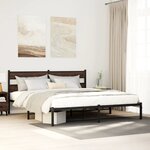 vidaXL Cadre de lit sans matelas avec tête de lit 190x200 cm