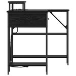 vidaXL Bureau Chêne noir 120 x 79 x 86.5 cm Bois d'ingénierie