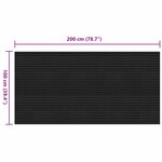 vidaXL Tapis de sol Noir 1 x 2 m Caoutchouc