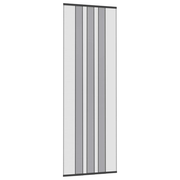 vidaXL Écran de porte insectes avec rideau en maille Noir polyester
