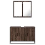 vidaXL Ensemble de meubles de salle de bain 2 Pièces Chêne marron