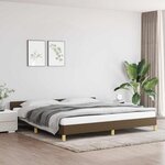 vidaXL Cadre de lit sans matelas marron foncé 200x200 cm tissu