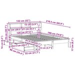 vidaXL Lit bibliothèque sans matelas 120x190 cm bois de pin massif