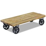 vidaXL Table basse bois de manguier 120x60x30 cm