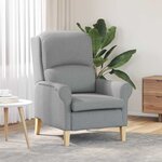 vidaXL fauteuil Gris clair 76 x 94 x 102 cm Tissu Sharpa