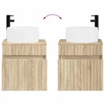 vidaXL Meuble de lavabo mural Chêne Sonoma 49 x 44 5 x 66 cm