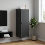 vidaXL Armoire Murale Noir 33 x 34 5 x 90 cm Bois d'ingénierie