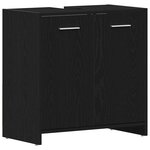 vidaXL Ensemble de meubles de salle de bain 4 Pièces Chêne noir