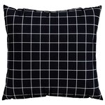 vidaXL Coussins Éparpillés À carreaux 4 Pièces Carreaux Noirs 60 x 60 cm
