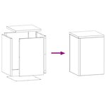 vidaXL Supports pour plantes 2 Pièces Blanc 24 x 24 x 35 cm Acier