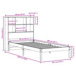 vidaXL Lit bibliothèque sans matelas 90x200 cm bois de pin massif