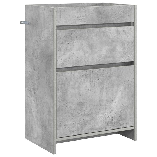 vidaXL Meuble sous lavabo de salle de bain Gris béton