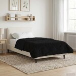 vidaXL Duvet d'été simple Matelassé Noir 155 x 200 cm