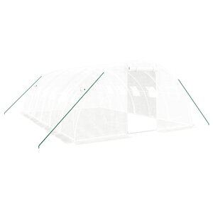vidaXL Serre avec cadre en acier blanc 24 m² 6x4x2 m