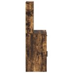 vidaXL Highboard en chêne fumé  40x41x135 cm  en bois d'ingénierie