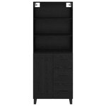 vidaXL Haut Armoire Chêne noir 69 5 x 34 x 180 cm Bois d'ingénierie