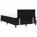 vidaXL Lit à ressorts avec matelas Noir 120 x 200 cm tissu