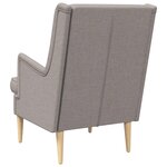 vidaXL Fauteuil Taupe Tissu