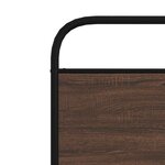 vidaXL Tête de lit chêne marron 107 cm acier et bois d'ingénierie