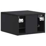 vidaXL Cabinet de chevet mural avec tiroir Noir 34 5 x 33 x 20 cm