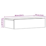 vidaXL Meuble TV avec éclairage LED vieux bois 60x35x15 5 cm
