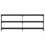 vidaXL Table console Chêne noir 200 x 29 x 75 cm