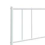 vidaXL Tête de lit métal blanc 150 cm