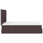VidaXL Cadre de lit ottoman avec matelas marron foncé 140x190 cm tissu