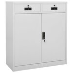 vidaXL Armoire de bureau Gris clair 90x40x102 cm Acier