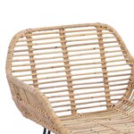 vidaXL Chaise de bar 2 Pièces Naturel 55 x 52 x 92 cm Rotin et métal