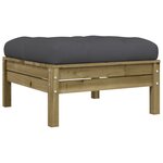 vidaXL Salon de jardin 8 Pièces avec coussins bois de pin imprégné