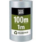 Pack And Move - Film À Bulle Recyclé - 1 X 100 M - Déménagement  Expédition Et Protection - Papier Bulle De Qualité - 70  recyclé