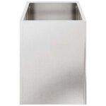 vidaXL Cache-pot de jardin Argent 50 x 32 x 40 cm Acier inoxydable