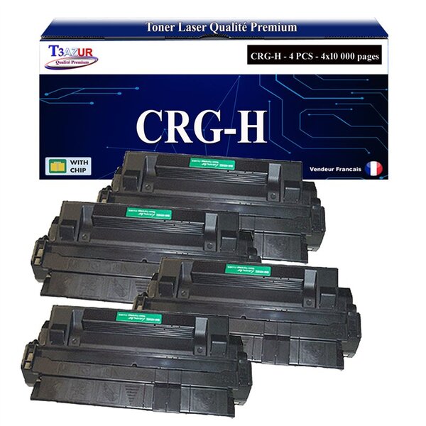 T3AZUR -4x Toners compatibles avec Canon CRG-H pour Canon LBP3500  LBP-3500