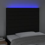 vidaXL Tête de lit à LED Noir 90x5x118/128 cm Tissu