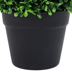 vidaXL Plantes de buis artificiel 2 Pièces avec pots Boule Vert 32 cm